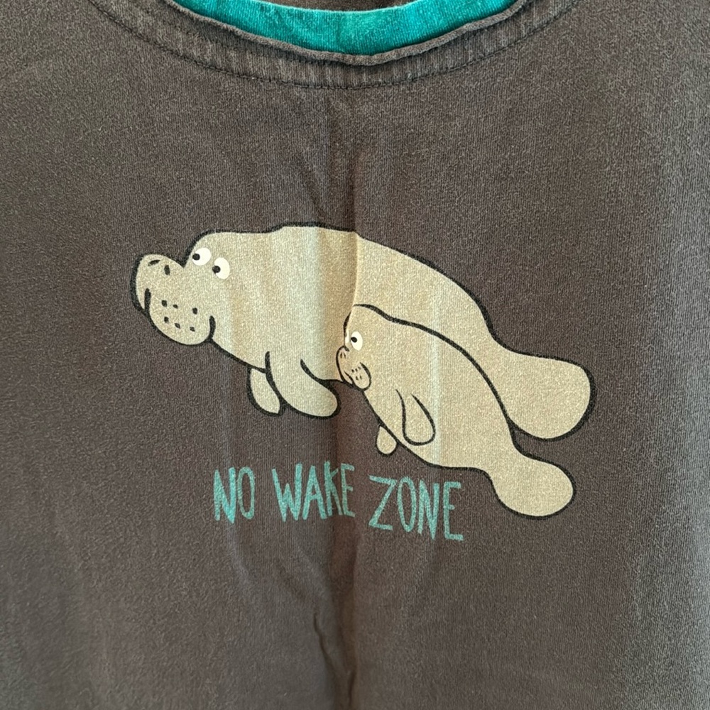 Lazy One Womens Pajama Set - Grey and Teal Whale Design Sz L - Picture 2 of 4